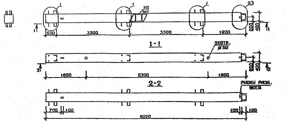 Колонна 1КВ 33.90-3-с Серия 1.020.1-2с/89